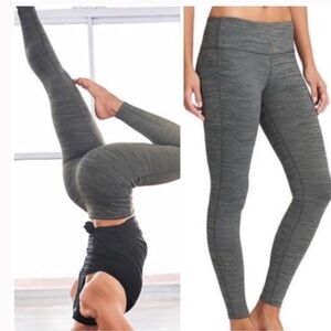 Athleta Brown Space Dye Striated Revelation Legging Tights